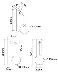Open Design OR85600 - Стенно осветително тяло за баня ERO 1xG9/9W/230V IP44, месинг