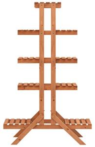 VidaXL Стойка за цветя, 83x25x132 см, чамово дърво масив
