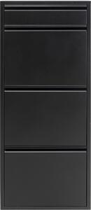 Шкаф за обувки Caruso 3 Plus 1 Black (MO)
