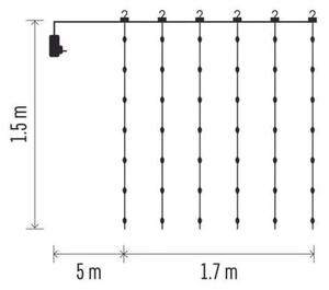 LED Екстериорни Коледни лампички 180xLED/8 функции 6,7 м IP44 топло бели