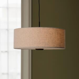Globen Lighting висяща лампа „Bosco 55“, бежова, Ø 55 см, плат, Затъмняване, Бежов, Дневна/трапезария, Плат / текстил, Скандинавски