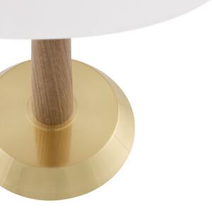 Globen Lighting Настолна лампа „Ligna“ на Lighting, височина 39 см, бяла/месинг, Дърво, Дневна/трапезария, Метал, Дизайн