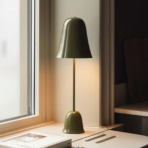 Globen Lighting Настолна лампа „Blåklockan“ от Lighting, маслиненозелена, височина 56 см, Зелен, Дневна/трапезария, Метал, Скандинавски