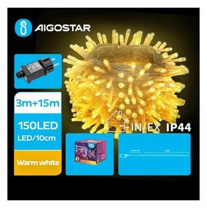 Aigostar - LED екстериорни коледни лампички 150xLED/8 функции 18 м IP44 топло бял