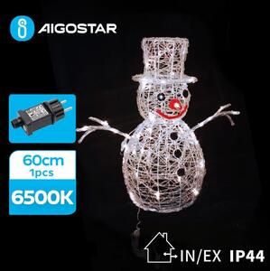 Aigostar-LED Екстериорна коледна декорация LED/3,6W/31/230V 6500K 60 см IP44 снежен човек