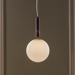 Globen Lighting висяща лампа „Torrano“, червена, Ø 30 см, мрамор, Затъмняване, Червен, Дневна/трапезария, Мрамор, Скандинавски
