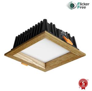 APLED - LED Лампа SQUARE WOODLINE LED/6W/230V 4000K 12x12 см дъб масивнo дървo