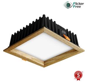 APLED - LED Лампа SQUARE WOODLINE LED/12W/230V 3000K 17x17 см дъб масивнo дървo