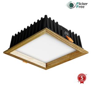 APLED - LED Лампа SQUARE WOODLINE LED/12W/230V 4000K 17x17 см пепел масивнo дървo