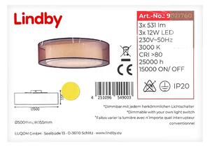 Lindby - LED Димируем плафон AMON 3xLED/12W/230V