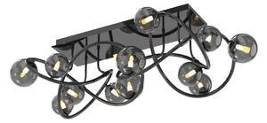 Wofi 9014-1205 - LED Полилей за повърхностен монтаж NANCY 12xG9/3,5W/230V черен хром