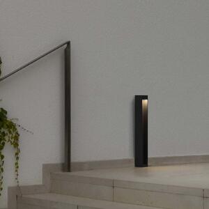FARO BARCELONA LED лампа за цокъл Cerler, антрацит, 60 cm, метал, IP65, CCT, Сив, Алуминий, Модерен