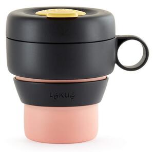 Сгъваема чаша Lekue On The Go 1010233, 350 мл, -20/+100°C, Херметично затваряне и непропускливост, Корал