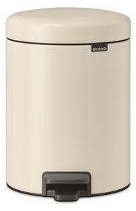 Кош за боклук с педал Brabantia NewIcon 1005527, 5 л, Плавно затваряне, Противоплъзгаща основа, Бежов