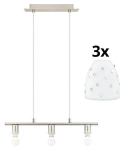 Eglo - LED Пендел MY CHOICE 3xE14/4W/230V хром/бял