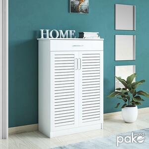 Шкаф за обувки Sante 20 чифта бял 80x37x123 см