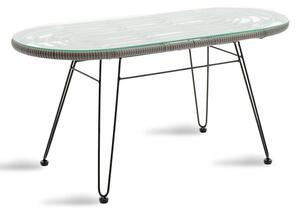 Градинска маса Наоки Черен - Сив 100x45x46 см