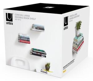 UMBRA Комплект от 3бр.скрити рафтове за книги (голям формат) - цвят сребро