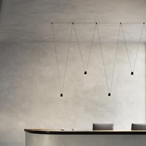 Kdln LED дизайнерска висяща лампа Sling, 2700 K, 1-ф., черна, Затъмняване, Черен, Дневна/трапезария, Алуминий, Дизайн