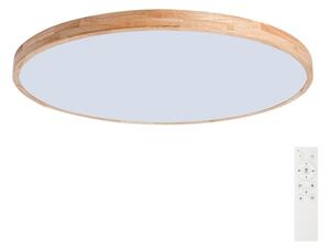 Brilagi - LED димируемо осветително тяло WOODLINE LED/128W/230V 3000-6000K дъб Ø 100 cm + дистанционно управление