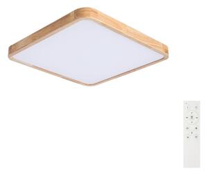 Brilagi - димируемо LED осветително тяло WOODLINE SQUARE LED/80W/230V дъб 60x60 см + дистанционно управление