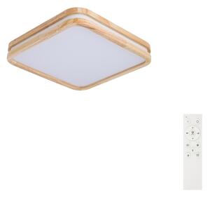 Brilagi - димируемо LED осветително тяло MOLINA SQUARE LED/48W/230V дъб 40x40 см + дистанционно управление