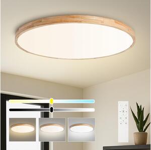 Brilagi - LED димируемо осветително тяло WOODLINE LED/128W/230V 3000-6000K дъб Ø 100 cm + дистанционно управление