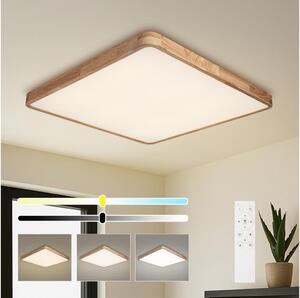 Brilagi - димируемо LED осветително тяло WOODLINE SQUARE LED/100W/230V дъб 80x80 cm + дистанционно управление