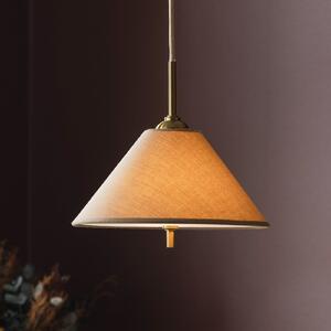 Globen Lighting Висяща лампа IRIS 25, цвят мока, Ø 25 см, Затъмняване, Кафяв / ръждив, Дневна/трапезария, Плат / текстил, Скандинавски