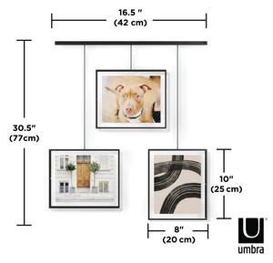 UMBRA Фотодисплей за стена “EXHIBIT“ за 3 снимки( 20х25 см.) - черен цвят