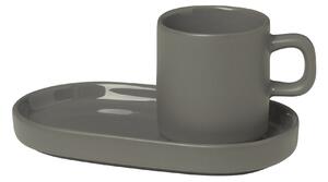 BLOMUS Комплект от 2 бр.чаши за еспресо PILAR, 50 мл - цвят сив (Pewter)
