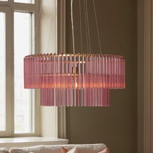 Globen Lighting висяща лампа HOOK 60, стъкло, розово, Затъмняване, Розов / Розе, Дневна/трапезария, Стъкло, Дизайн