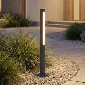 Lindby LED осветление за пътеки Liravel, височина 60 cm, антрацит, IP65, Черен, Алуминий, Модерен