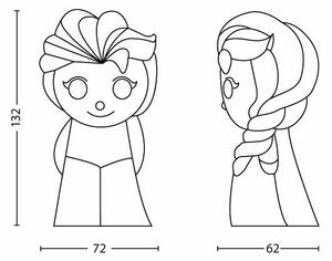 Philips 71768/03/16 - LED детска лампа DISNEY ELSA LED/0,3W/3V