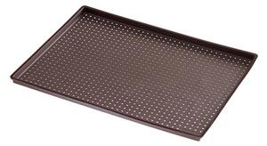 Тава за печене на пица Lekue 1009040, 40x30x1.2 см, Перфорирана, Платинен силикон, От -60 до +220C, Кафяв