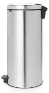 Кош за боклук с педал Brabantia NewIcon 649061, 30 л, Плавно затваряне, Противоплъзгаща основа, Устойчив на пръстови отпечатъци, Инокс/Мат