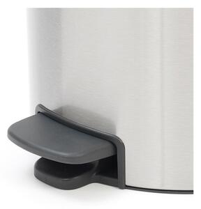 Кош за боклук с педал Brabantia NewIcon 649061, 30 л, Плавно затваряне, Противоплъзгаща основа, Устойчив на пръстови отпечатъци, Инокс/Мат
