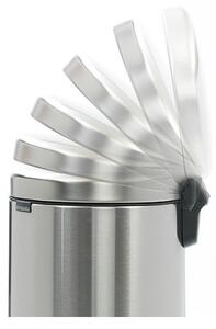 Кош за боклук с педал Brabantia NewIcon 649061, 30 л, Плавно затваряне, Противоплъзгаща основа, Устойчив на пръстови отпечатъци, Инокс/Мат