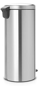Кош за боклук с педал Brabantia NewIcon 649056, 30 л, Плавно затваряне, Противоплъзгаща основа, Инокс/Мат