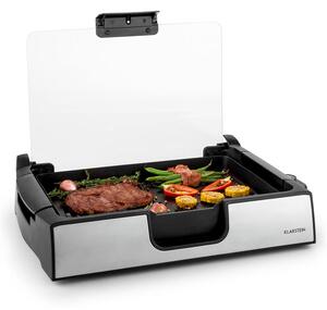 Klarstein Showmaster, 1500 W,до 250 ° С, грил за маса, стъклен капак