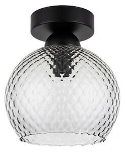 BRILAGI - LED плафон R GLASS 1xE27/60W/230V Ø 18 cm черен/димно-сив