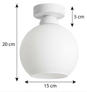 BRILAGI - LED таванно осветително тяло RETRO GLASS 1xE27/60W/230V Ø 15 см бяло