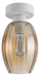 BRILAGI - LED плафон R GLASS 1xE27/60W/230V Ø 17 см бял/димно бежов