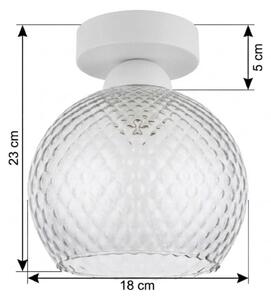 BRILAGI - LED таванно осветително тяло R GLASS 1xE27/60W/230V Ø 18 см бяло/димно сиво