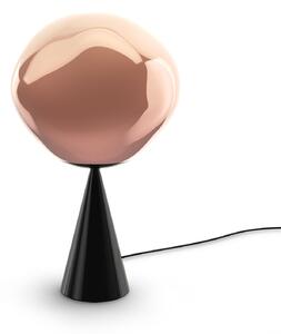 Tom Dixon LED настолна лампа Melt Cone Fat, дим/черно, 47 см, Затъмняване, Сив, Дневна/трапезария, Метал, Дизайн