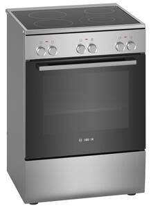 Готварска печка Bosch HKA090150, 66л. обем, стъклокерамичен готварски плот с 4 нагревателни зони, 7 начина на нагряване, 3D HotAir, инокс