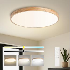Brilagi - Димируемо LED осветително тяло WOODLINE LED/100W/230V 3000-6000K дъб Ø 80 см + дистанционно управление
