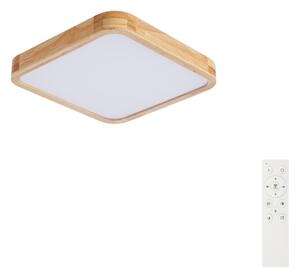 Brilagi - Димируемо LED осветително тяло WOODLINE SQUARE LED/48W/230V, дъб, 40x40 см + дистанционно управление
