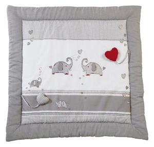 Бяло/сиво детско килимче за игра 100x100 cm Jumbo twins – Roba