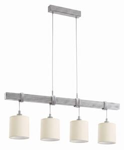 Brilagi - LED полилей с кабелово окачване NUBILA 4xE27/60W/230V сив/кремав